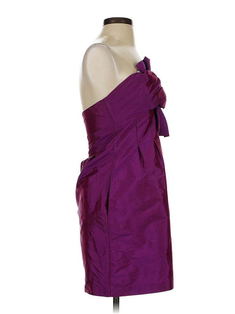 Alexia Admor | Y2K Mini Satin Dress Purple XS Cocktail Prom Asymmetrical Baddie - Picture 4 of 9